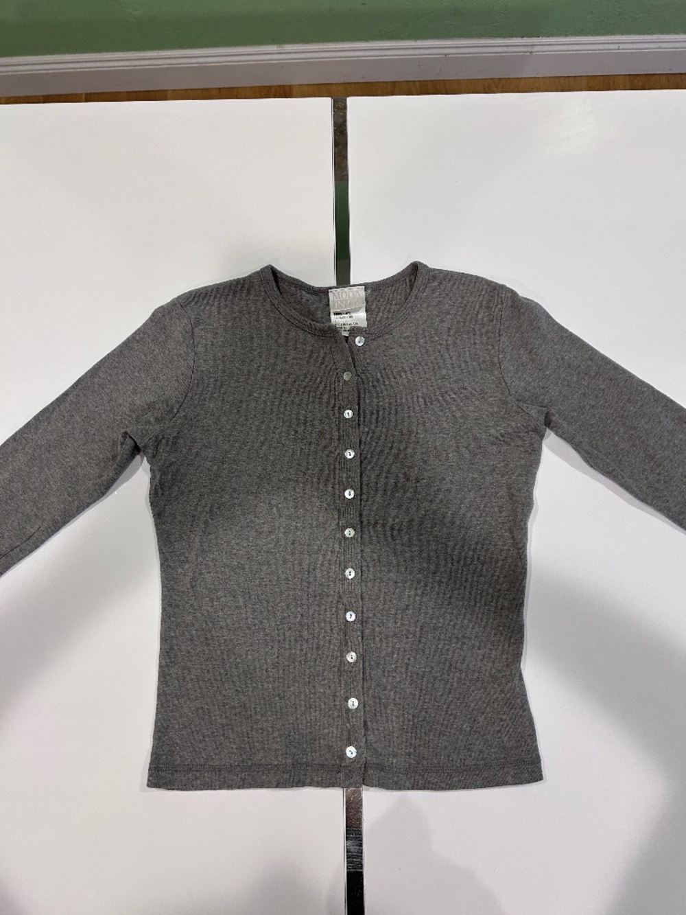 100% Cotton Button Up Fitted 3/4 Sleeve Blouse